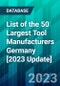 List of the 50 Largest Tool Manufacturers Germany [2023 Update] - Product Image